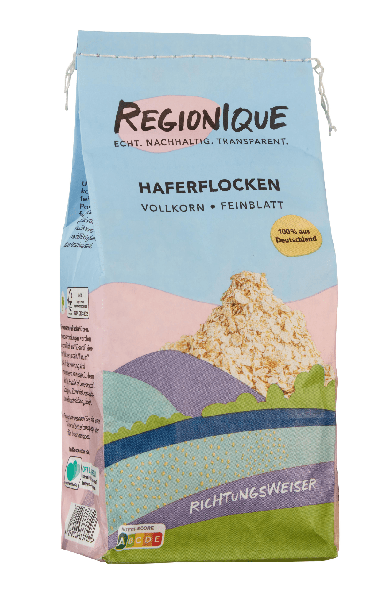 Richtungsweiser | Regionique Haferflocken - snacknest.de