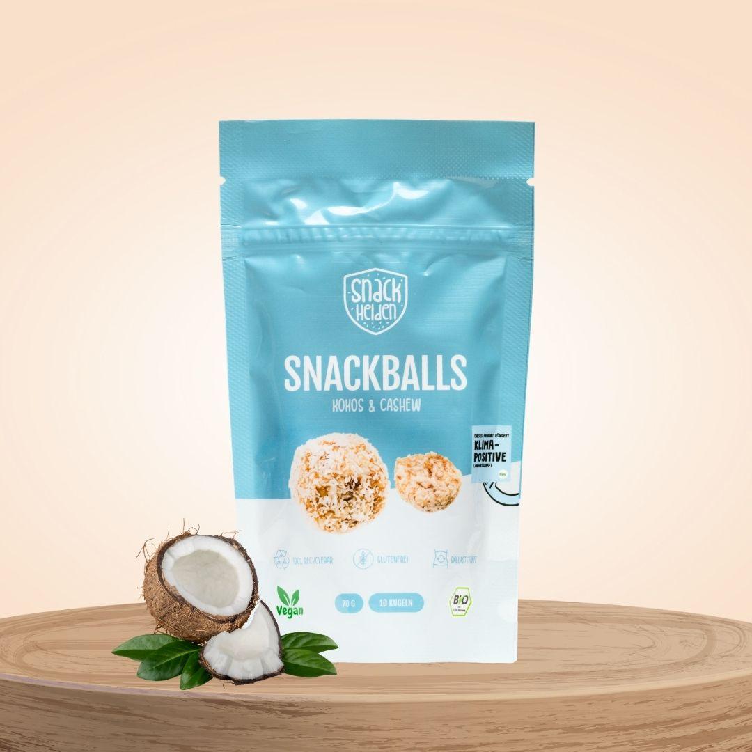 Snackballs - Kokos & Cashew (8 Packungen) - 50% Rabatt MHD Ware - snacknest.de