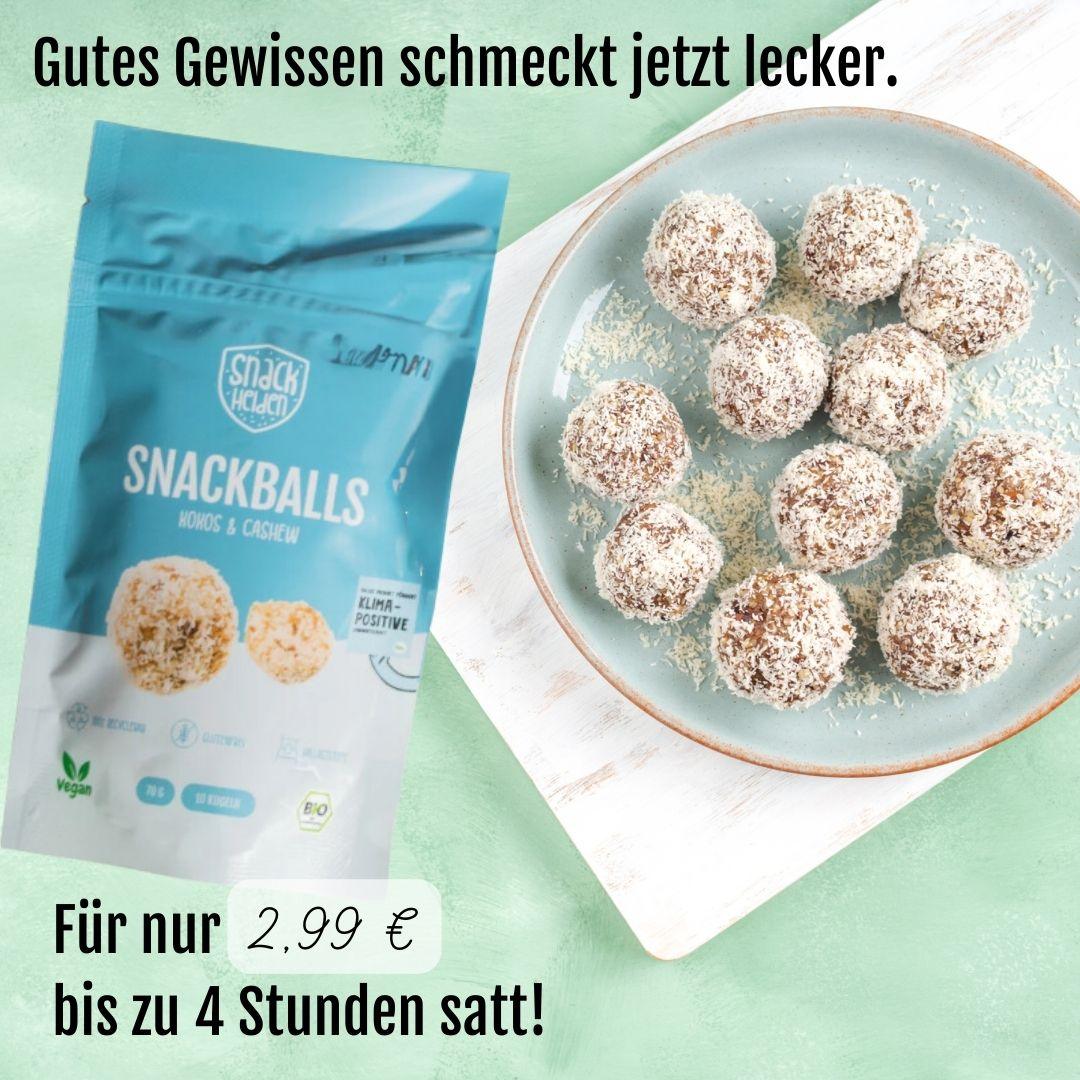 Snackballs - Kokos & Cashew (8 Packungen) - 50% Rabatt MHD Ware - snacknest.de