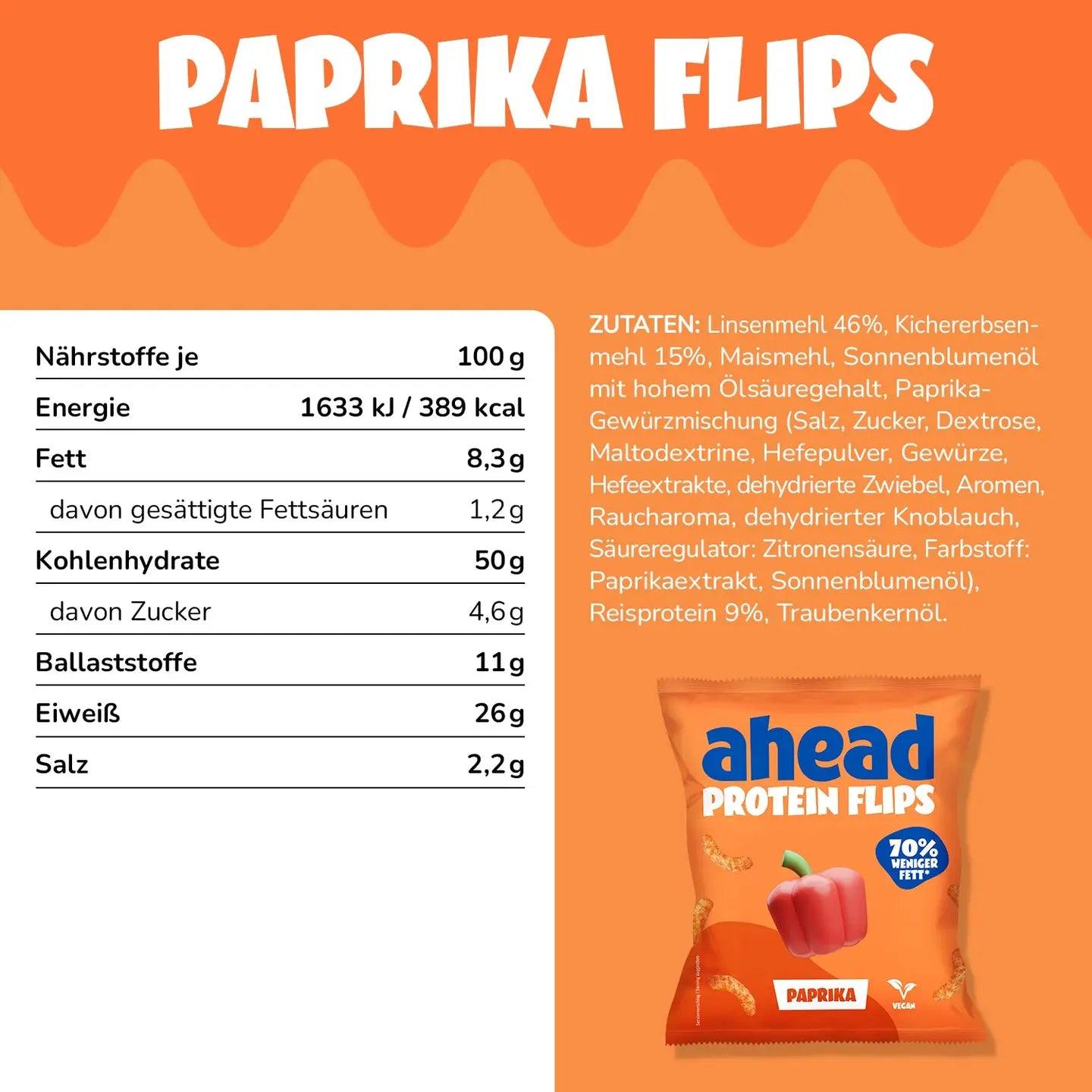 Protein Flips | Paprika | Ahead Nutrition - snacknest.de