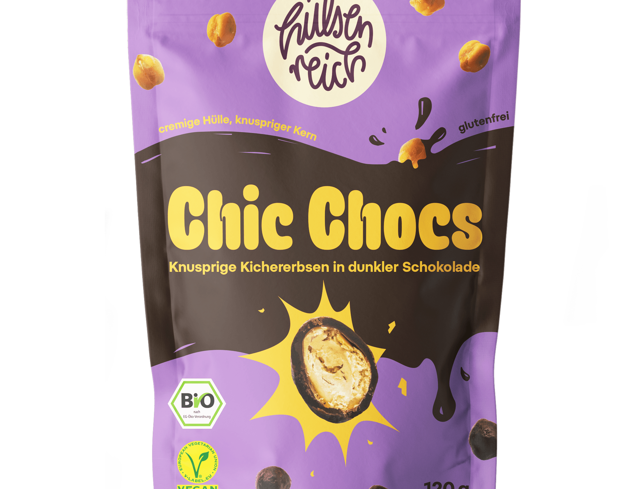 Chic Chocs Kichererbsen - Dunkle Schokolade | Hülsenreich - snacknest.de