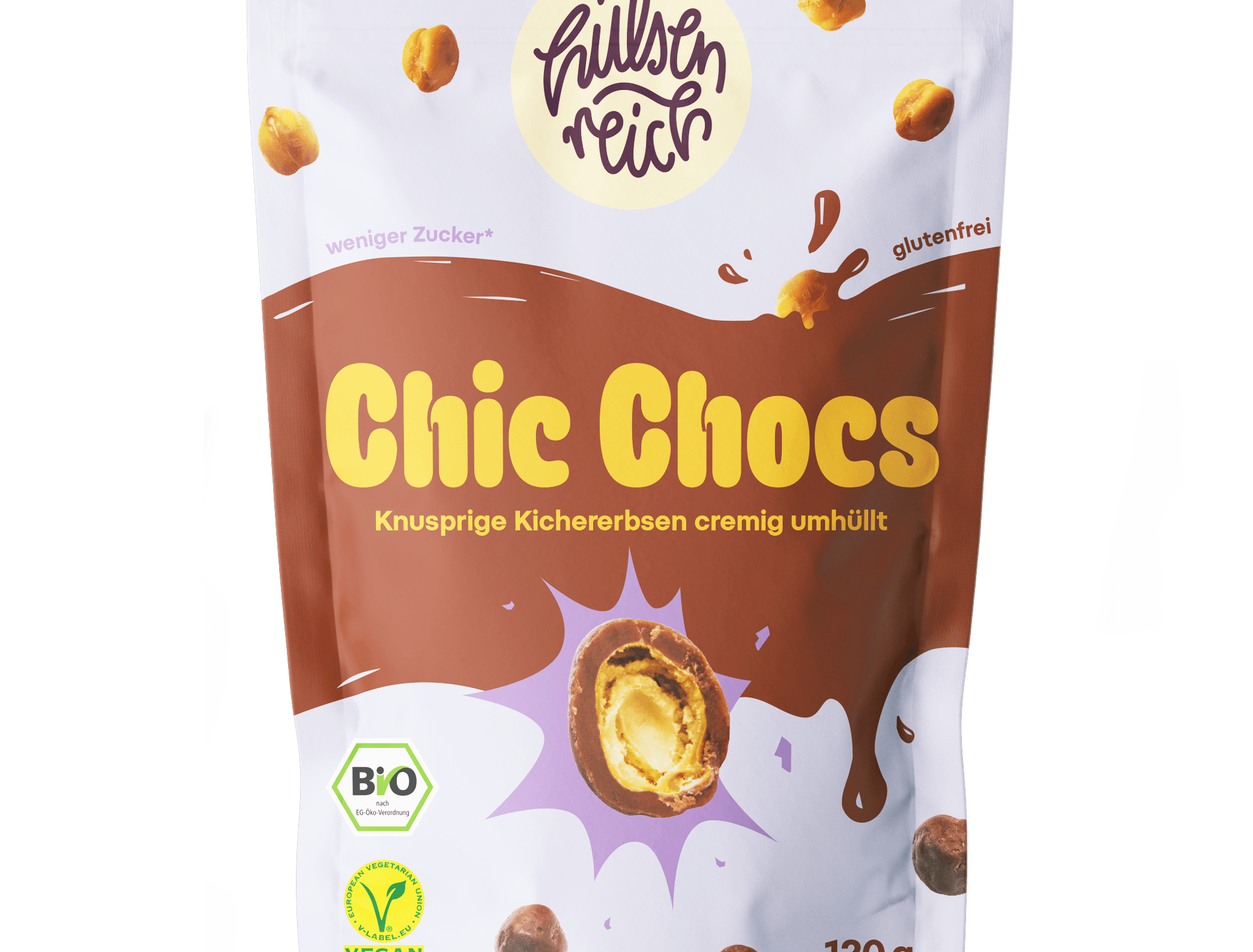 Chic Chocs Kichererbsen - Helle Schokolade | Hülsenreich - snacknest.de