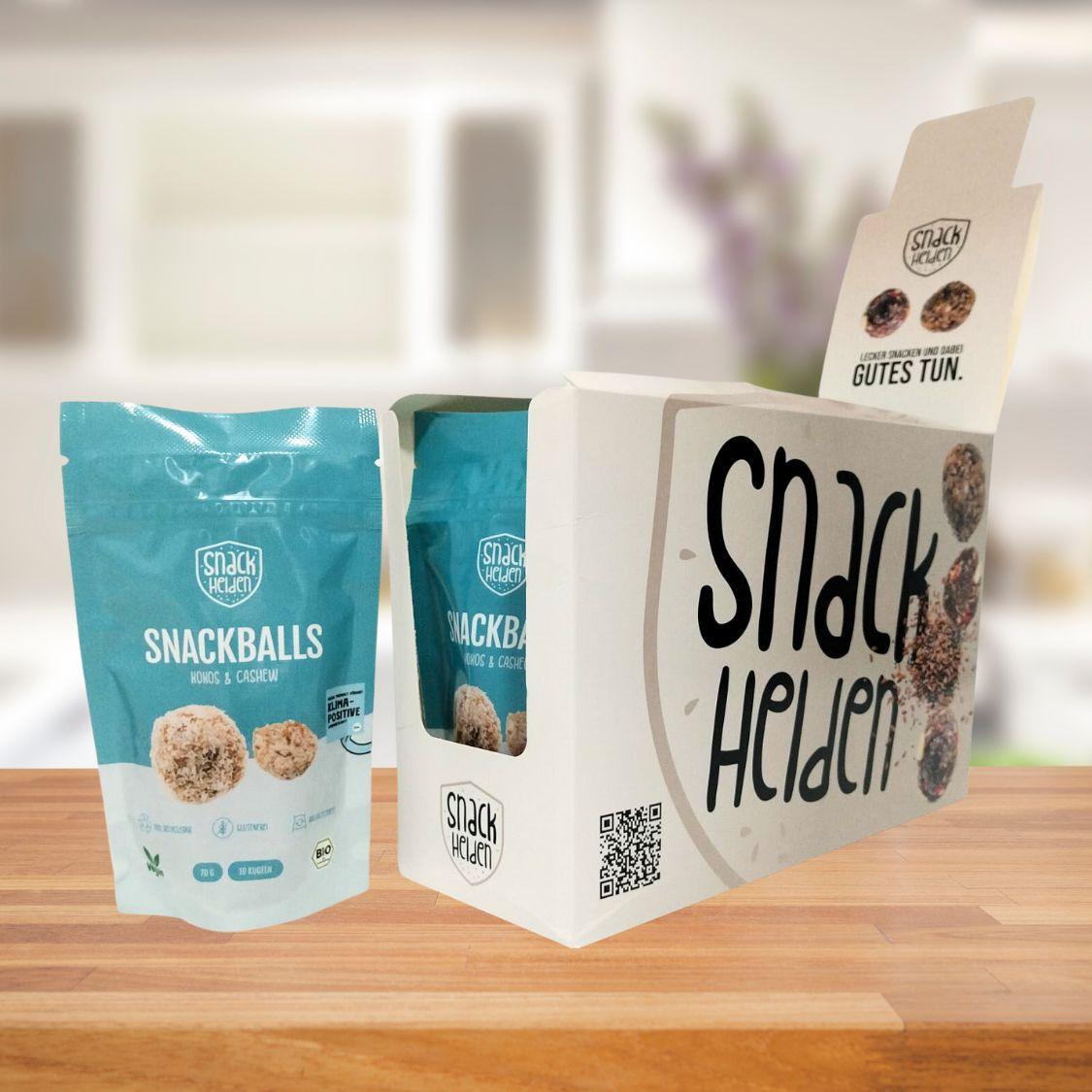 Snackballs - Kokos & Cashew (8 Packungen) - 50% Rabatt MHD Ware - snacknest.de