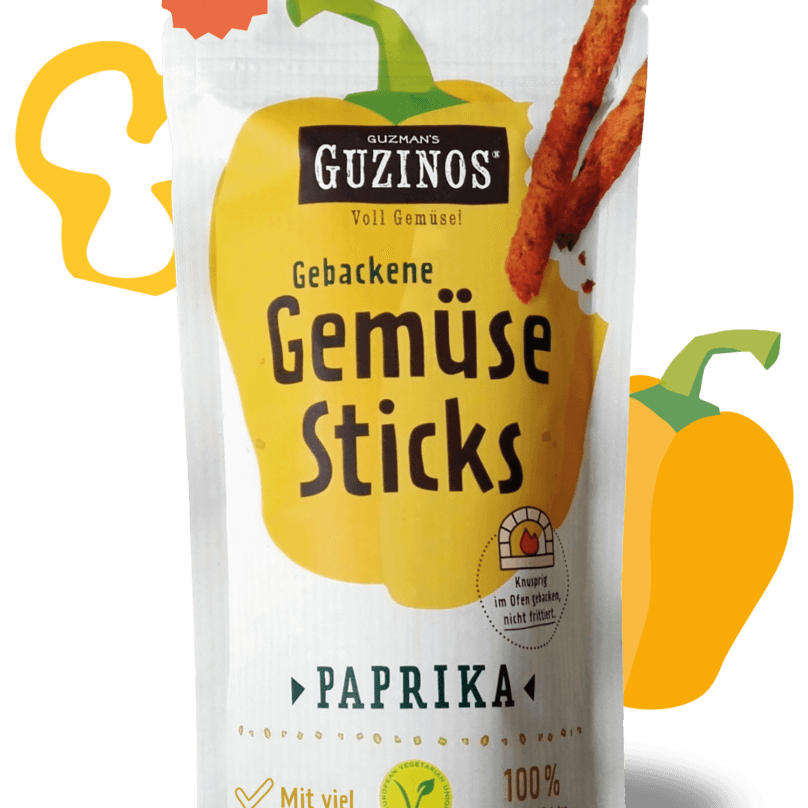 guzman's guzinos | Paprika Gemüsesticks - snacknest.de