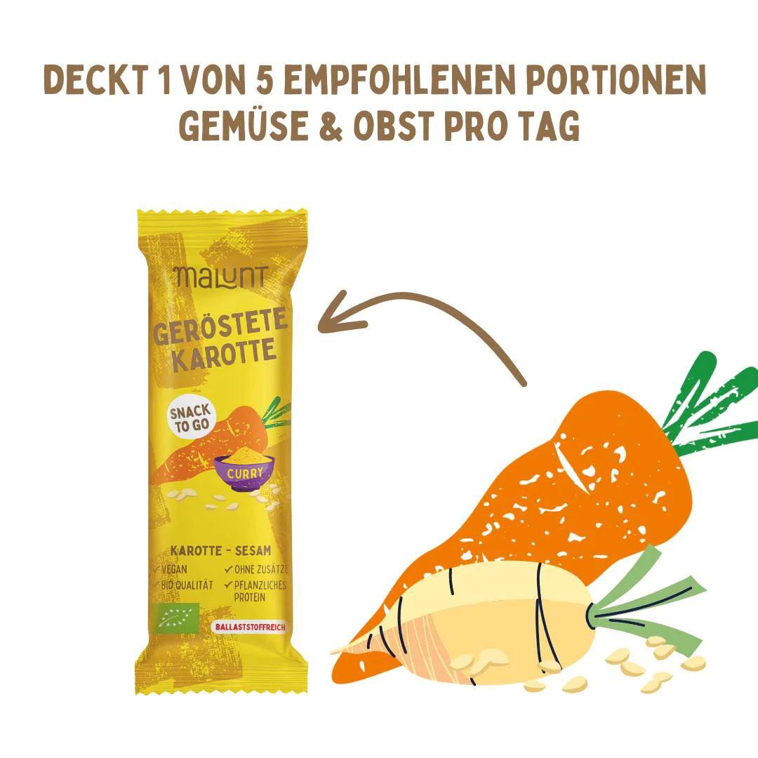 Gemüseriegel | Geröstete Karotte | Malunt - snacknest.de