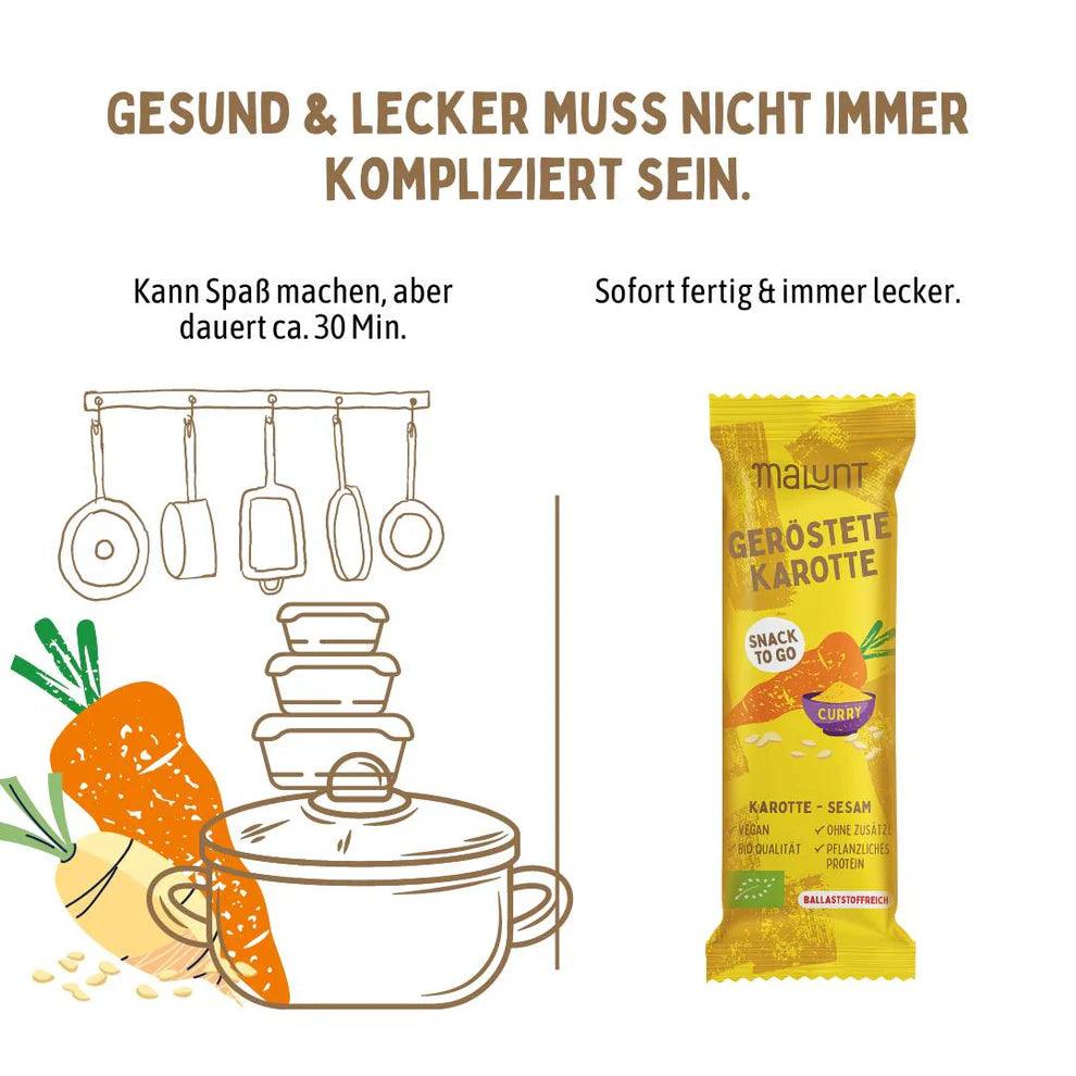 Gemüseriegel | Geröstete Karotte | Malunt - snacknest.de