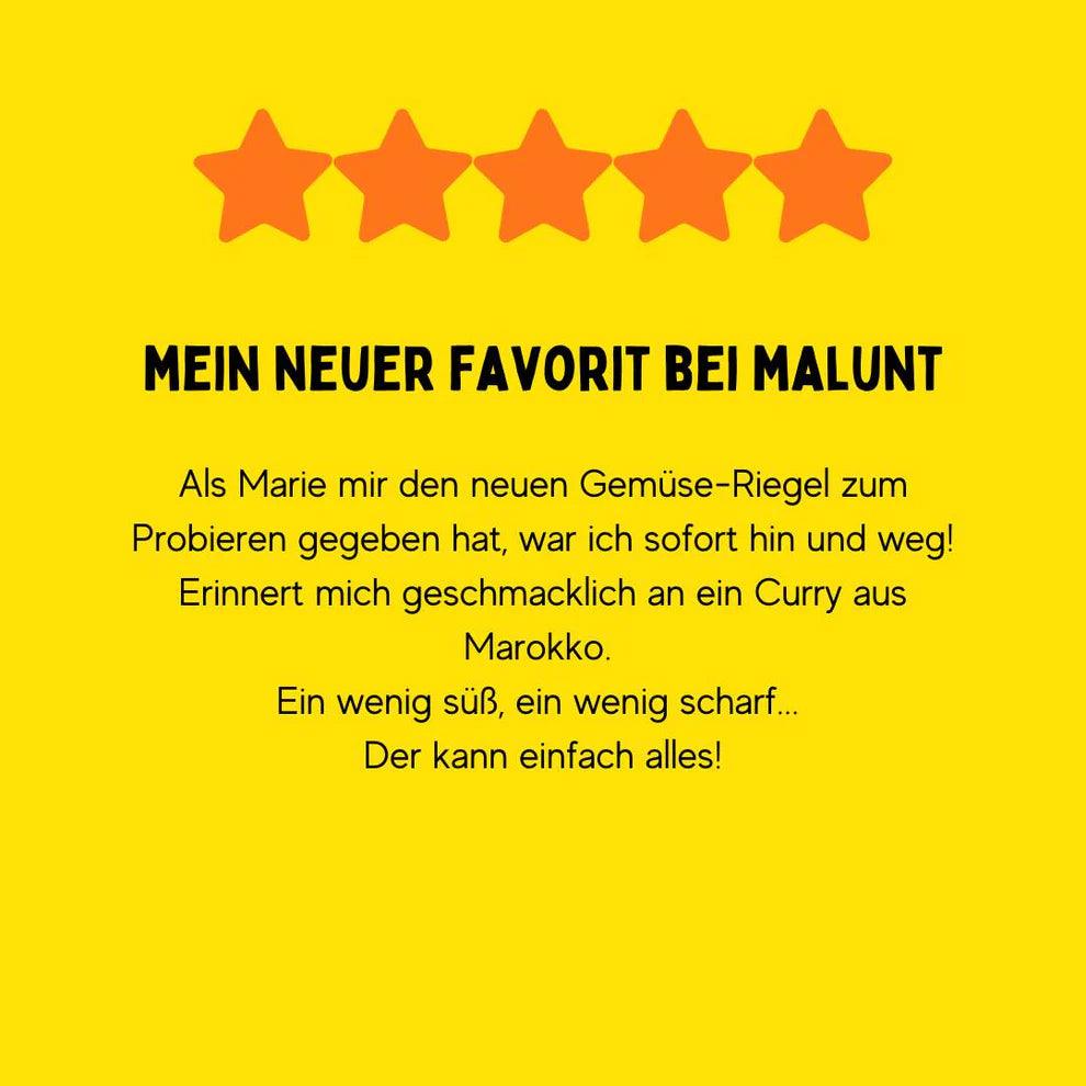 Gemüseriegel | Geröstete Karotte | Malunt - snacknest.de