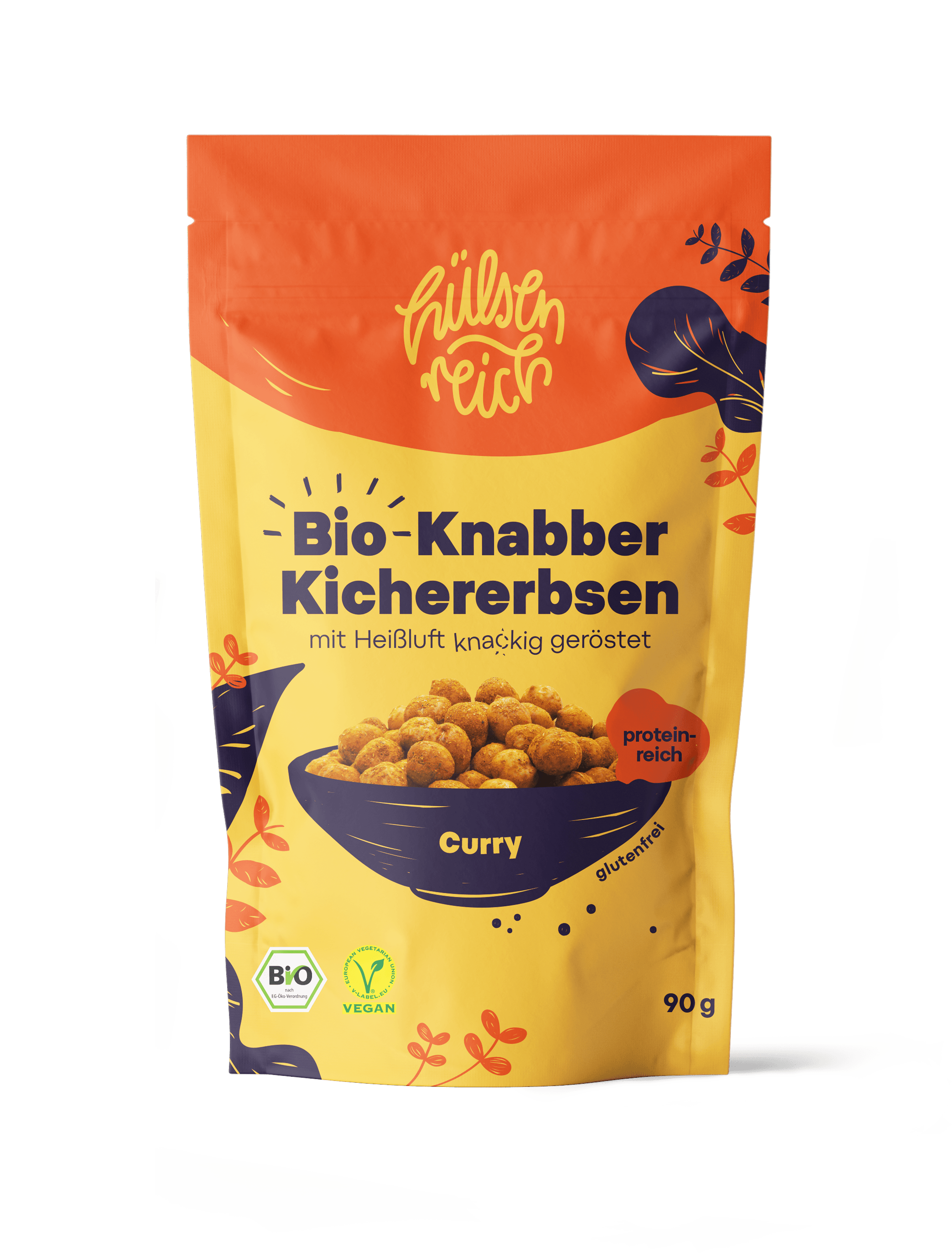 Curry | Hülsenreich - Bio-Knabber-Kichererbsen - snacknest.de