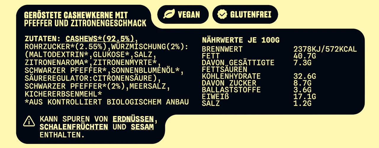 Caju Cashews | Lemon Pepper - snacknest.de