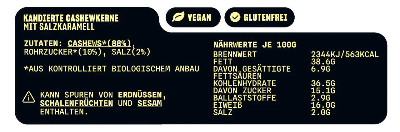 Caju Cashews | Salted Caramel - snacknest.de