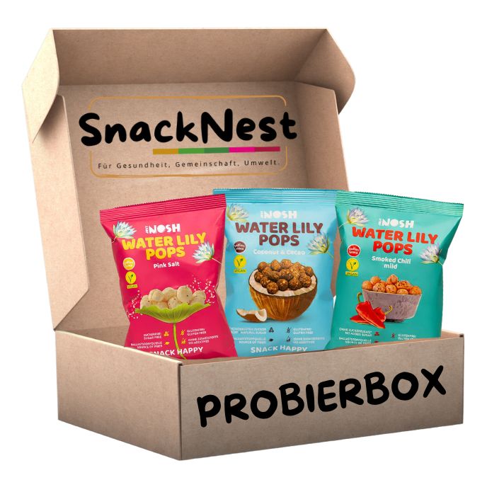 Drei auf einen Streich | Just Nosh Water Lily Pops - snacknest.de