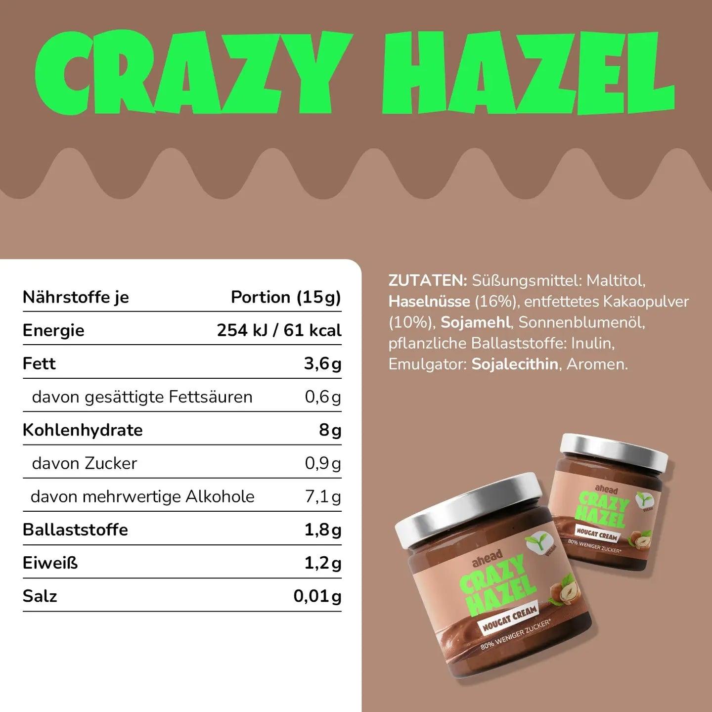 Crazy Hazel | Haselnussaufstrich | Ahead Nutrition - snacknest.de
