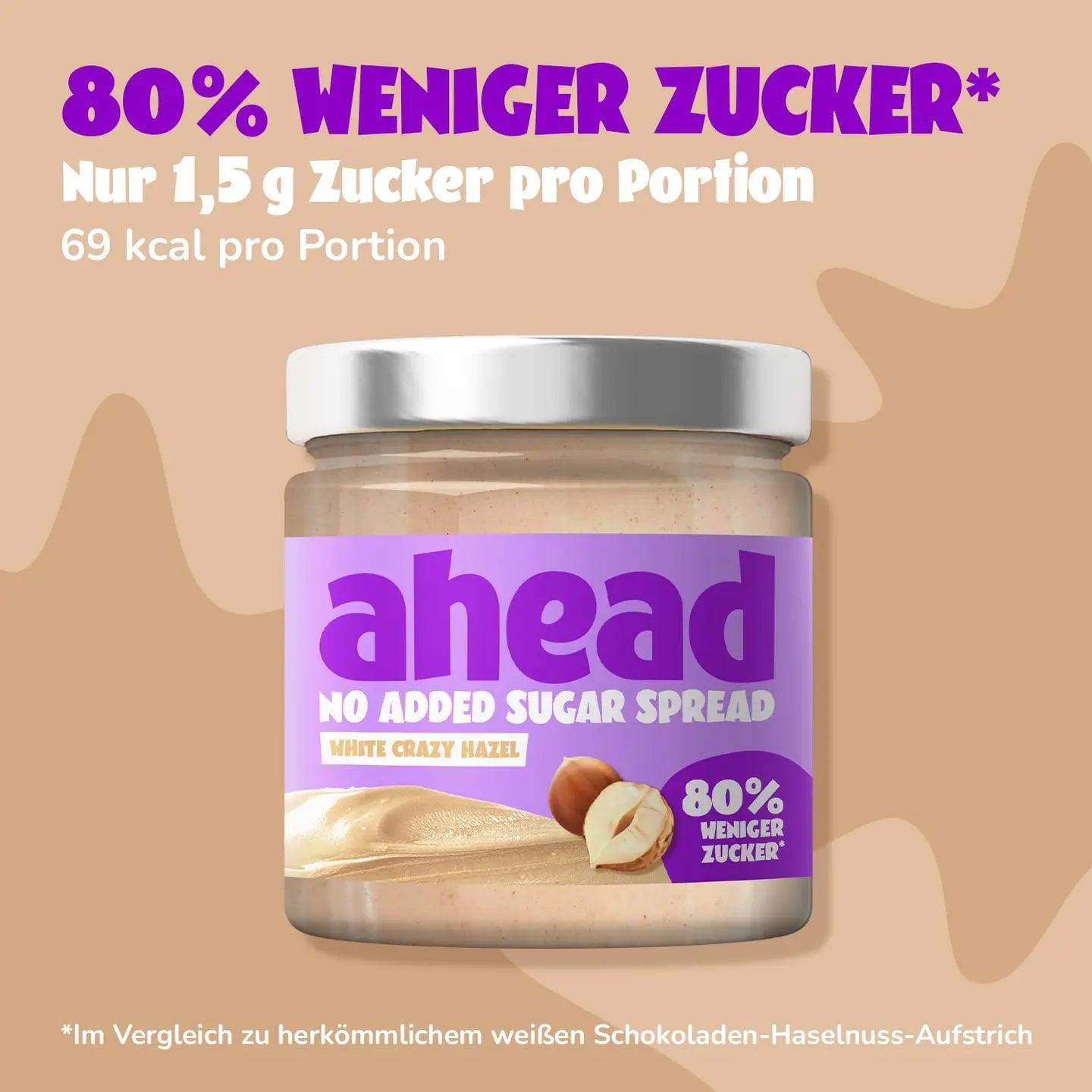 Crazy Hazel White | Weißer Haselnussaufstrich | Ahead Nutrition - snacknest.de