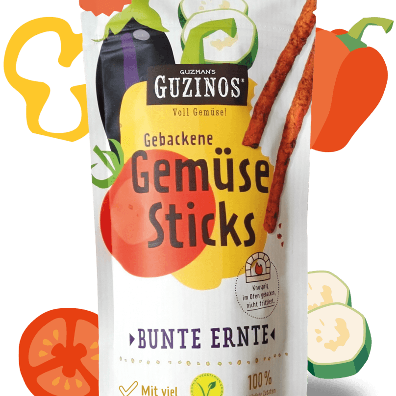 guzman's guzinos | Gemüsesticks bunte Ernte - snacknest.de