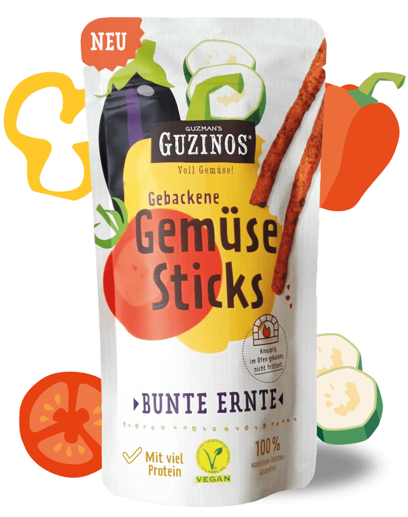 guzman's guzinos | Gemüsesticks bunte Ernte - snacknest.de
