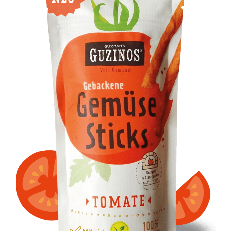 guzman's guzinos | Tomate Gemüsesticks - snacknest.de