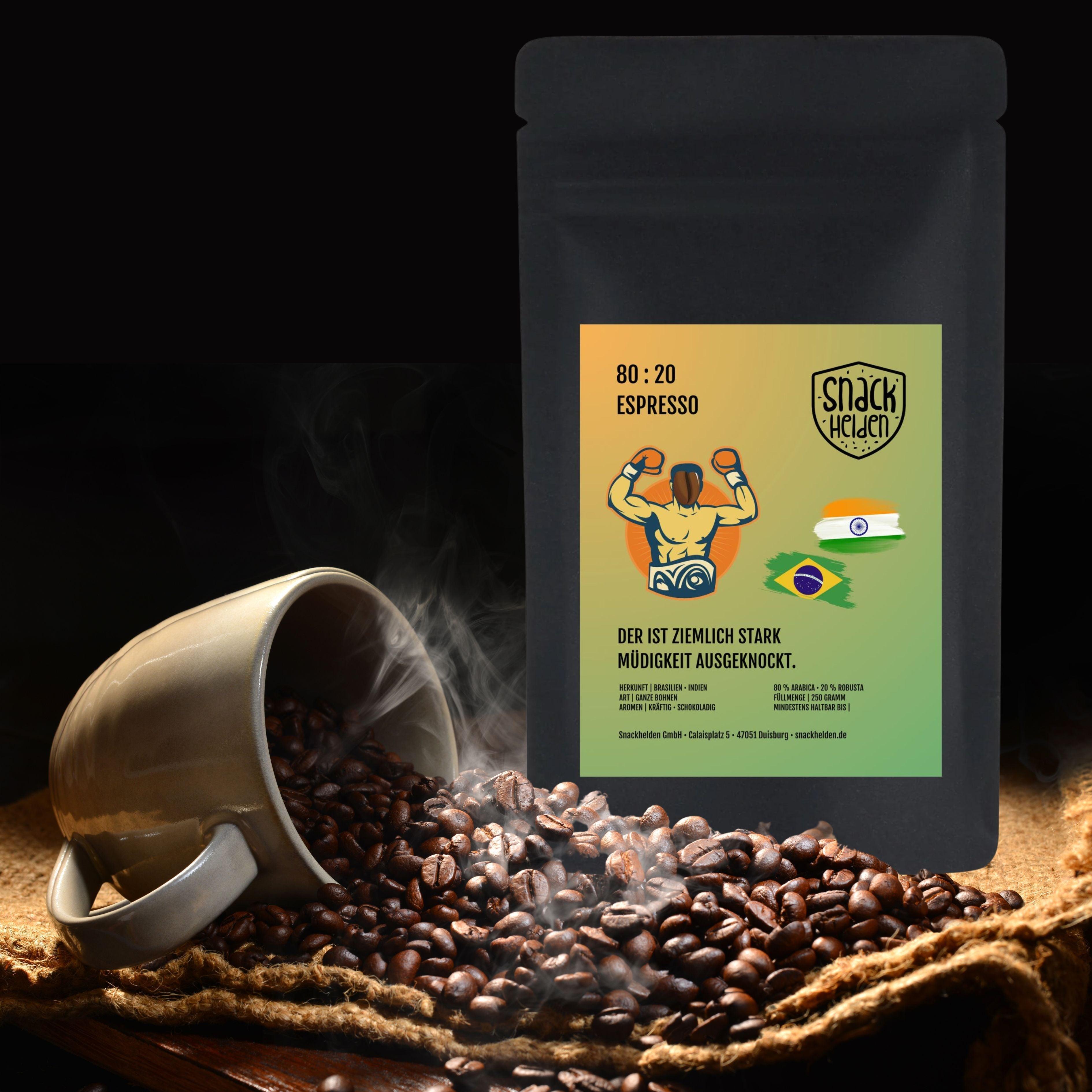 80 : 20 ESPRESSO - Zartbitterschokolade I süßlich I gute Crema - snacknest.de