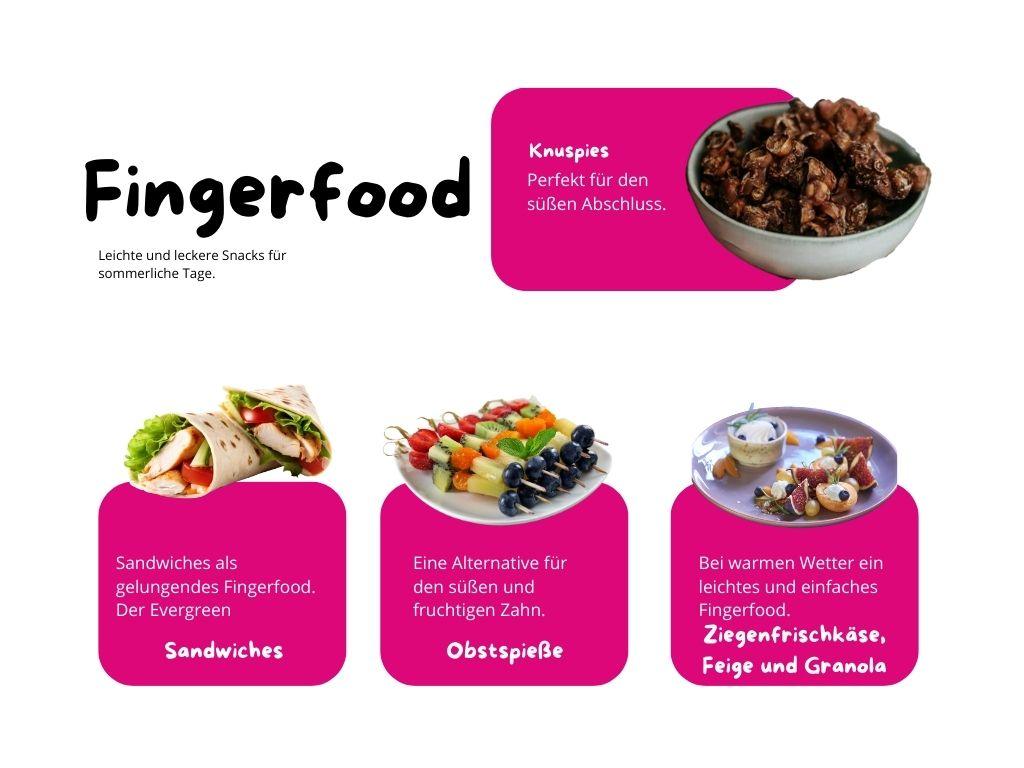 Fingerfood bei warmem Wetter - snacknest.de